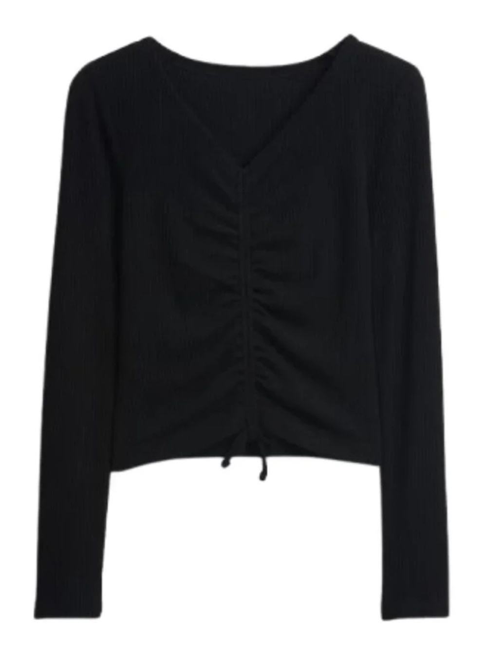 Aritzia Sunday Best Vida Long Sleeve Top - Black - Small